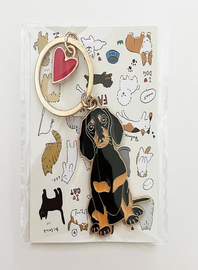 POYAMUSE Enamel Dog Pet Keychain - A Heartwarming Memorial and Adorable Accessory keyring for Dog Lovers (Dachshund heart) - Image 4